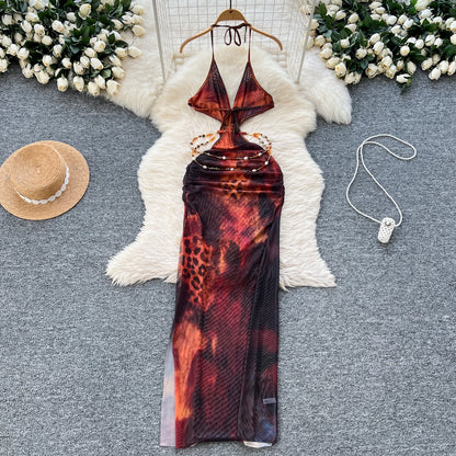 Abito Lungo Boho da Spiaggia | Vestito Estivo con Spacco
