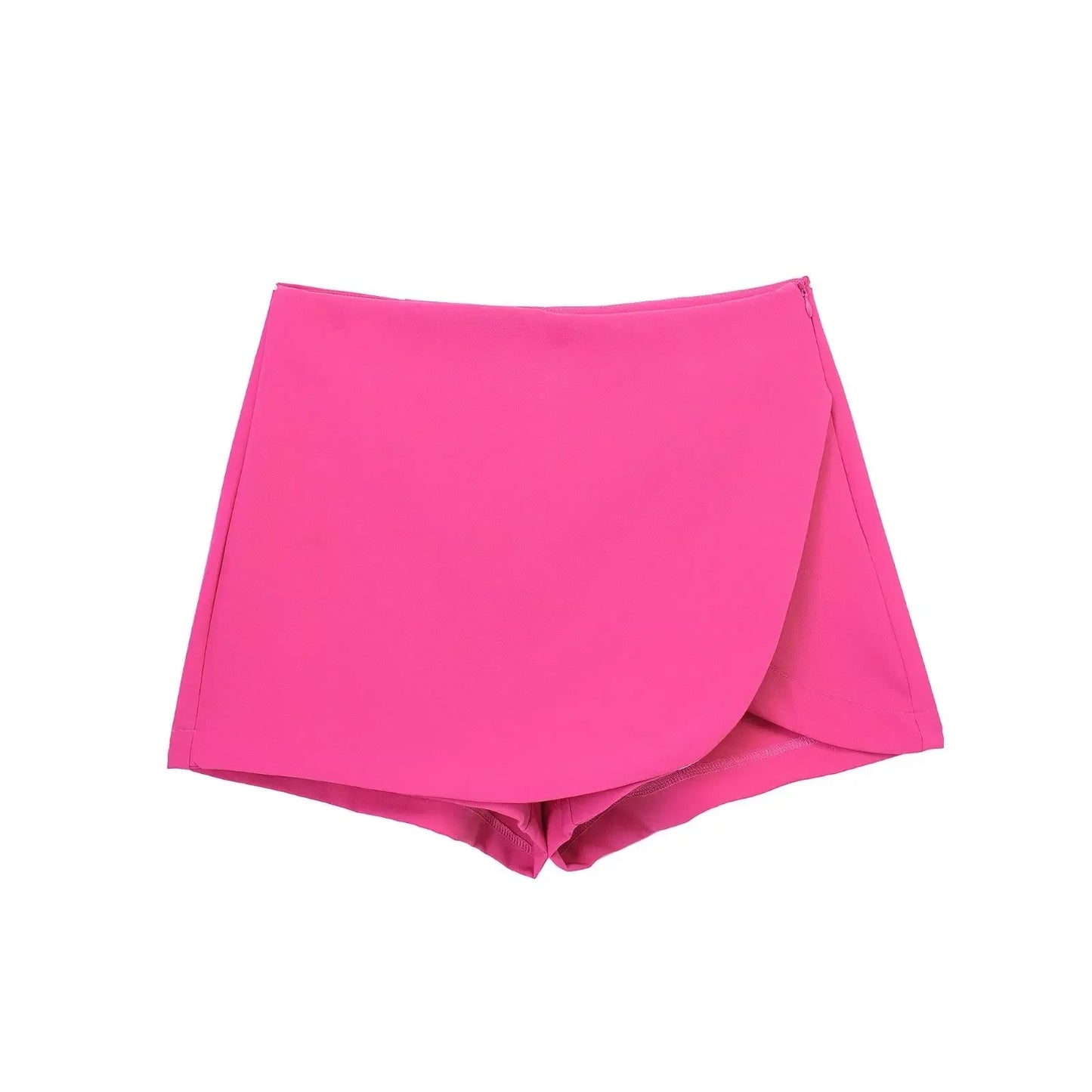 Gonna Pantalone a Vita Alta con Zip Laterale