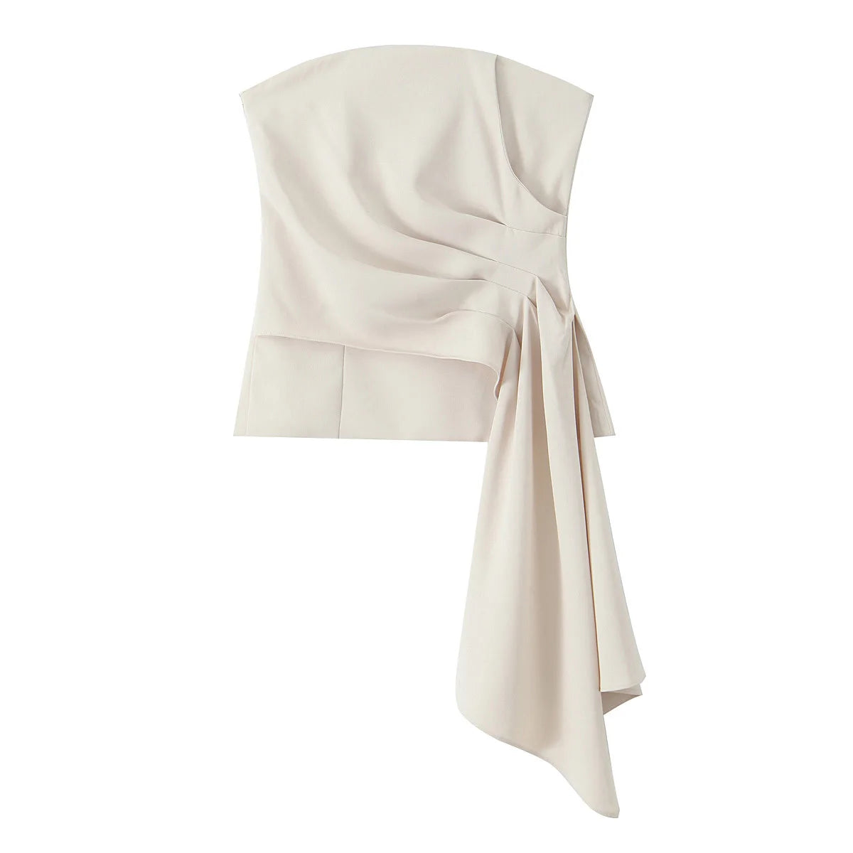 Top a Fascia Drappeggiato e Pantalone Sartoriale
