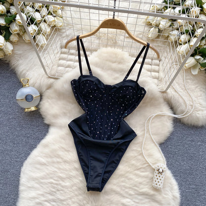 Body Monokini "Crystal Corset" Effetto Modellante con Strass