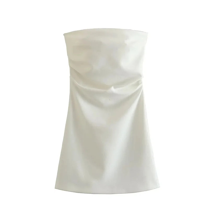 Vestito Mini Donna Senza Spalline