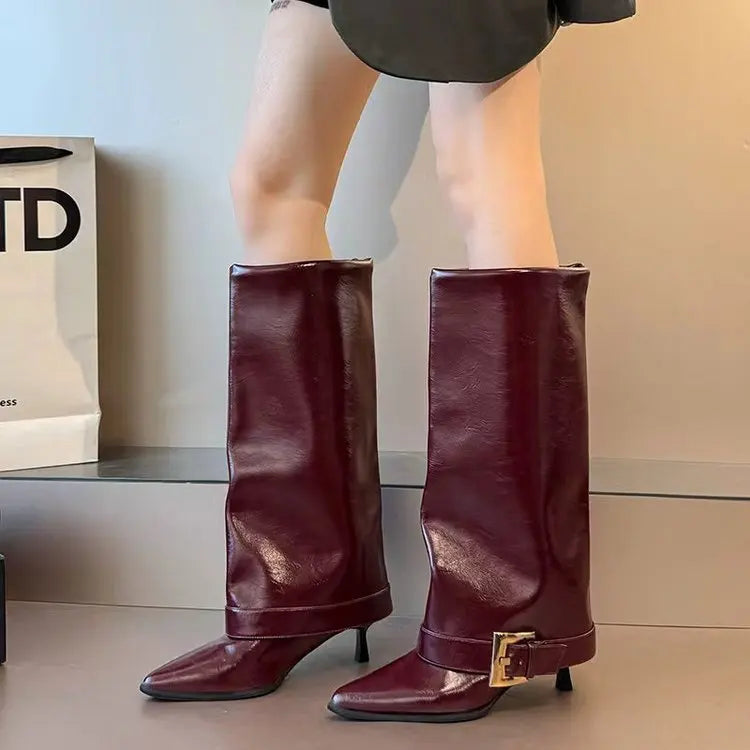 Stivali alla Coscia con Tacco a Spillo e Punta AI25 | RosBoutiqueChic