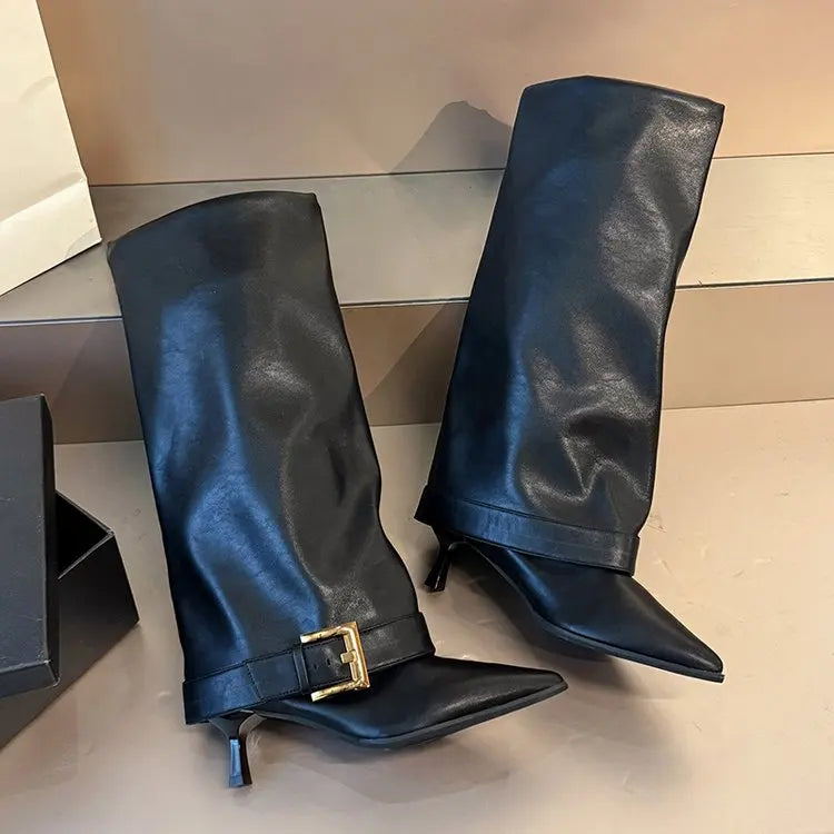 Stivali alla Coscia con Tacco a Spillo e Punta AI25 | RosBoutiqueChic