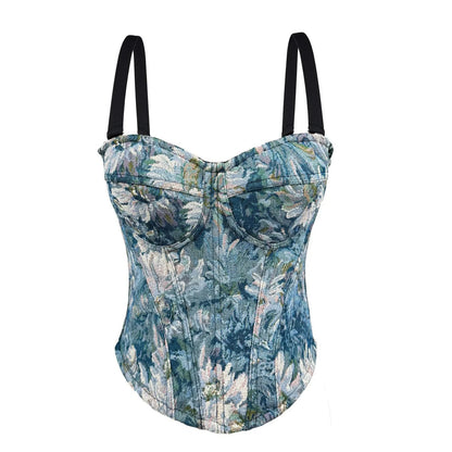 Body Corsetto Nero con Strass e Brillantini
