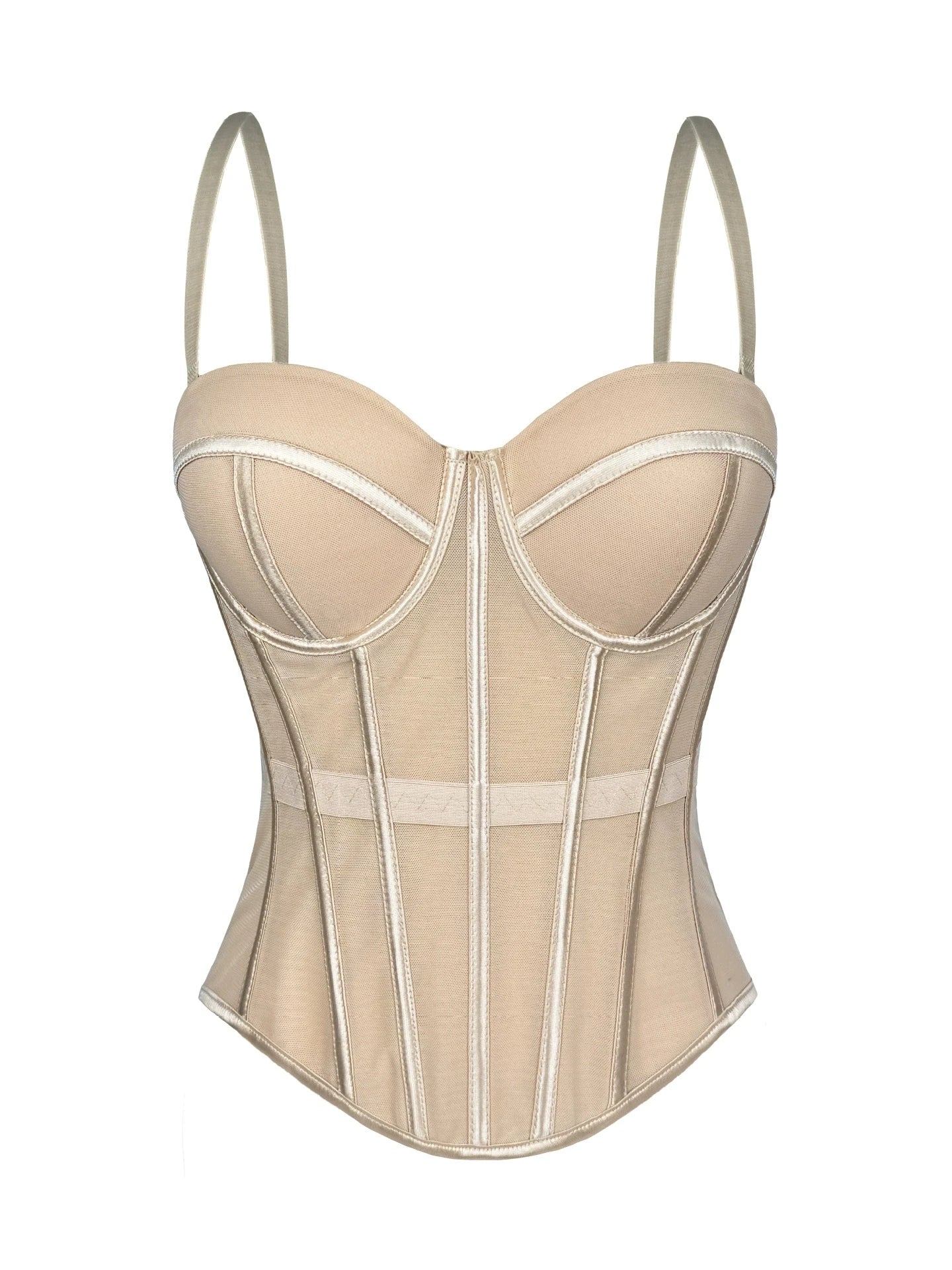 Bustier Elegante con Stecche e Coppe Preformate