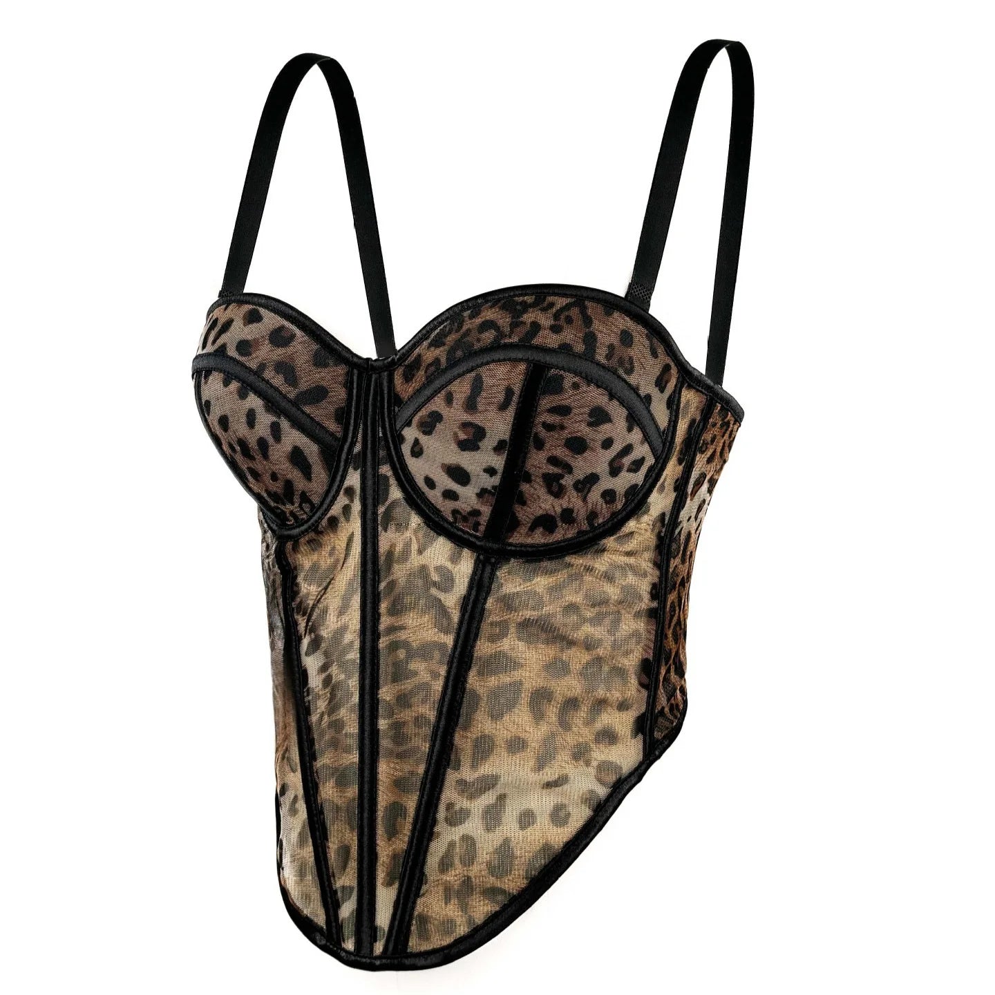 Body Corsetto Nero con Strass e Brillantini