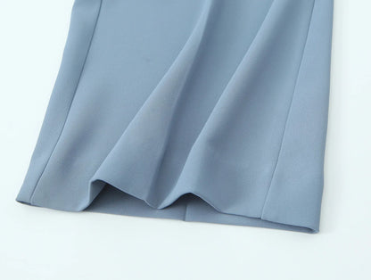 Top a Fascia Drappeggiato e Pantalone Sartoriale
