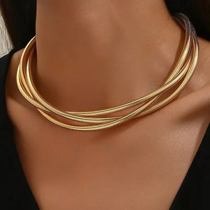 Girocollo Tubolare Minimalista Gold