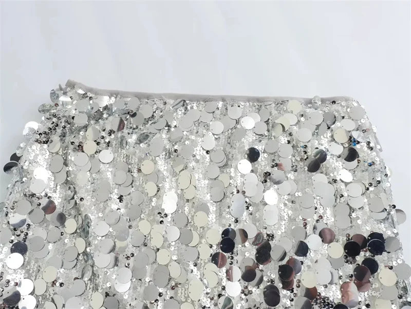Minigonna di Paillettes a Vita Alta Donna
