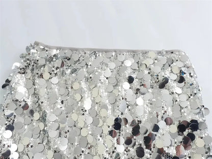Minigonna di Paillettes a Vita Alta Donna