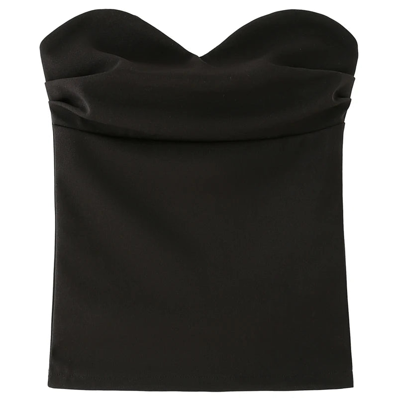 Set Coordinato Top a Fascia e Pantaloni a Gamba Larga
