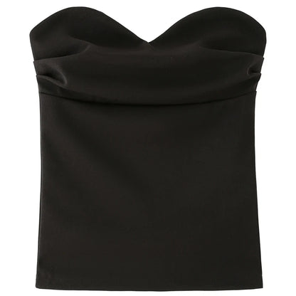 Set Coordinato Top a Fascia e Pantaloni a Gamba Larga