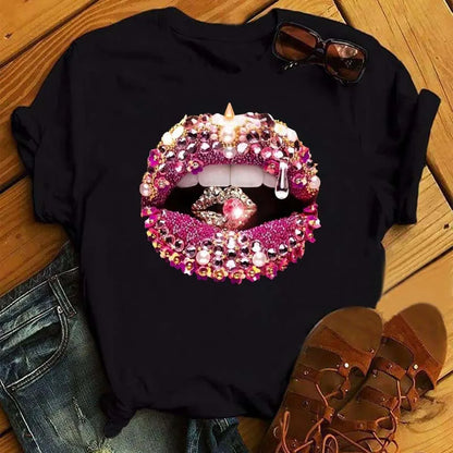 T-shirt Donna "Glam Lips"