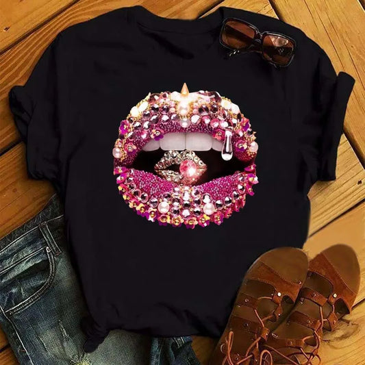 T-shirt Donna "Glam Lips"