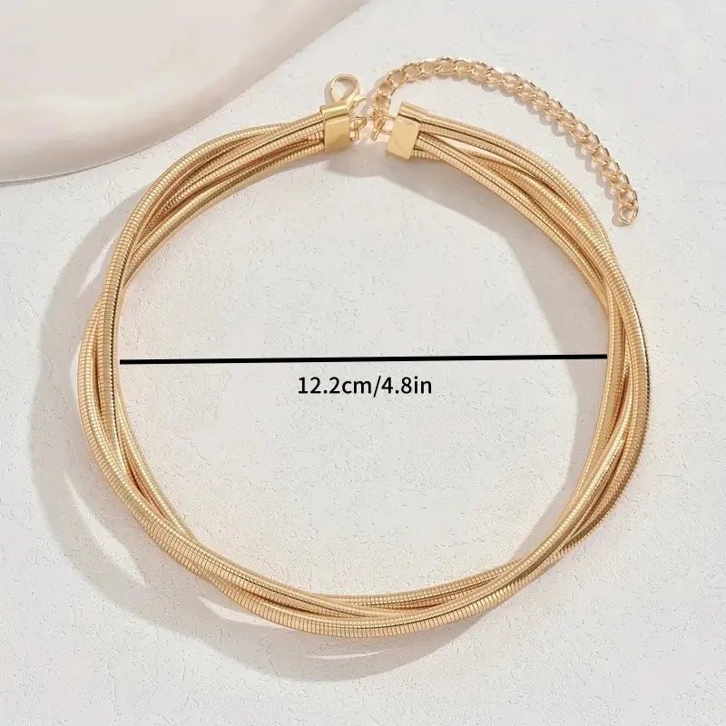 Girocollo Tubolare Minimalista Gold