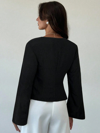 Haut croisé asymétrique pour femme