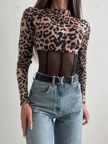 Body Leopardato Slim Fit