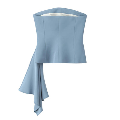 Top a Fascia Drappeggiato e Pantalone Sartoriale