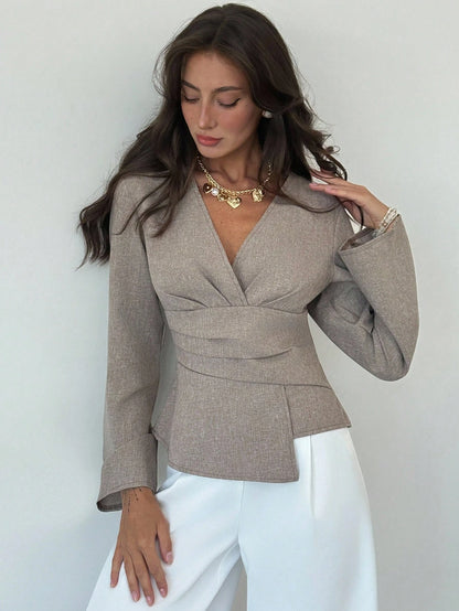 Haut croisé asymétrique pour femme