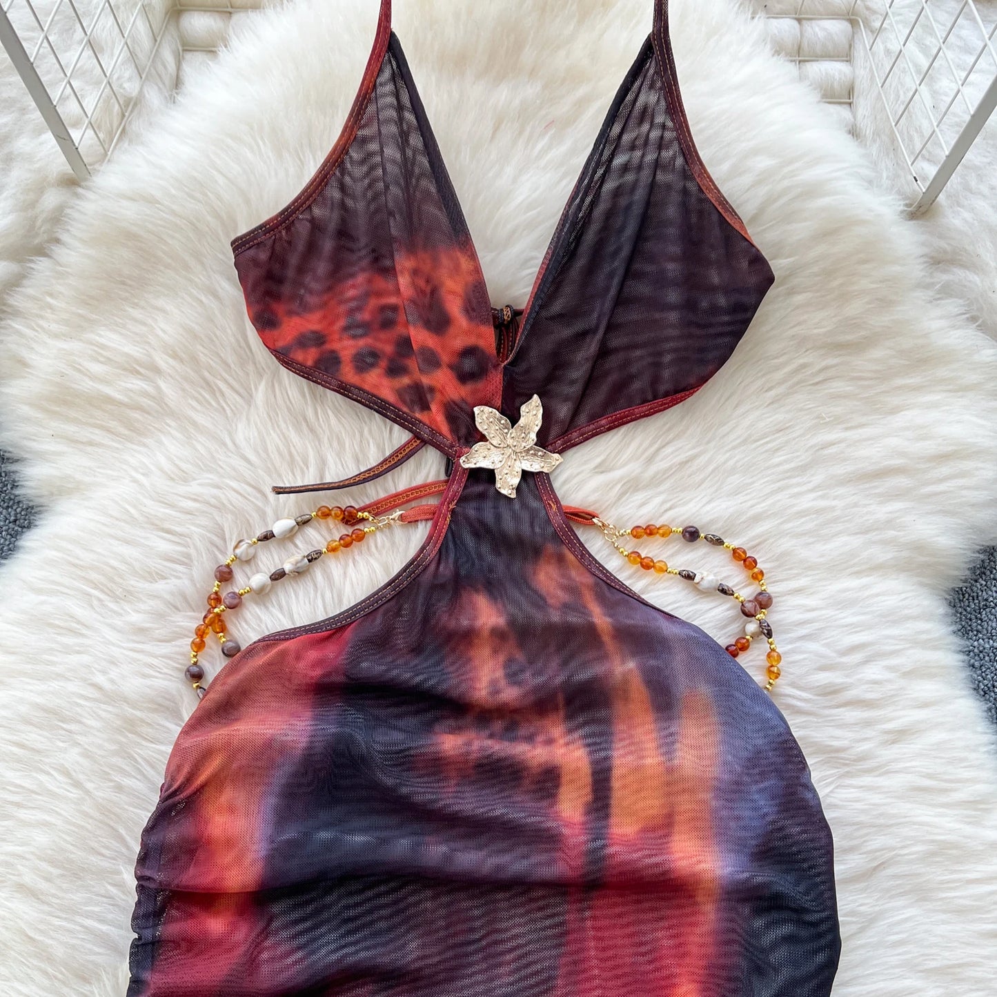 Abito Lungo Boho da Spiaggia | Vestito Estivo con Spacco