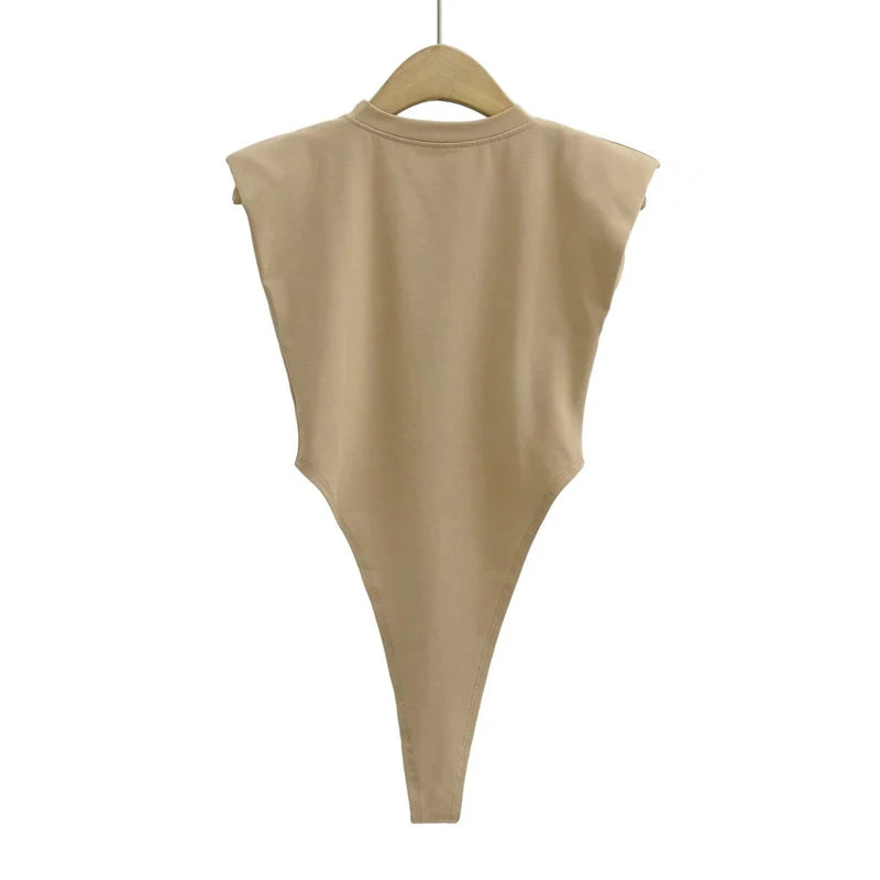 Body Smanicato con Spalline Imbottite