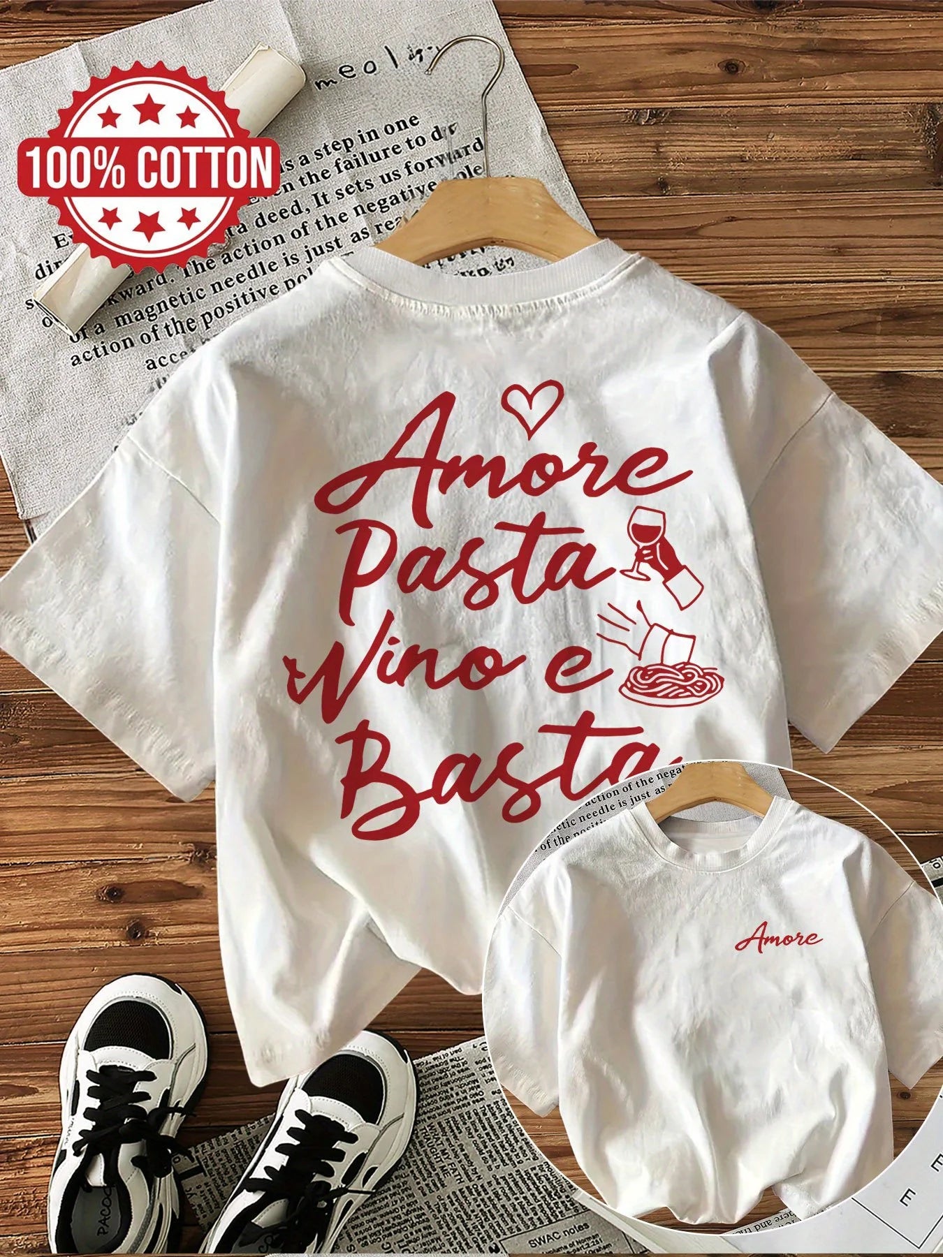 T-shirt "Amore Pasta Vino e Basta"