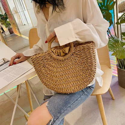 Borsa Mare in Paglia Intrecciata