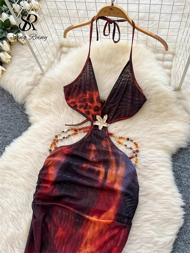 Abito Lungo Boho da Spiaggia | Vestito Estivo con Spacco