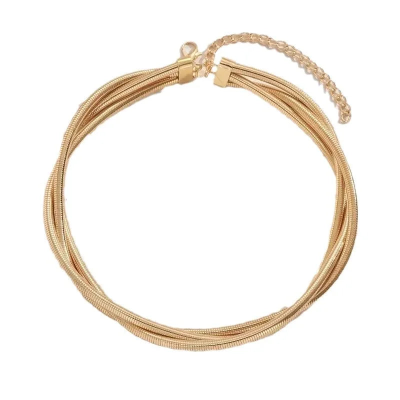 Girocollo Tubolare Minimalista Gold