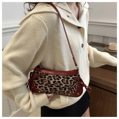 Borsa a Tracolla Leopardata Stile Coquette