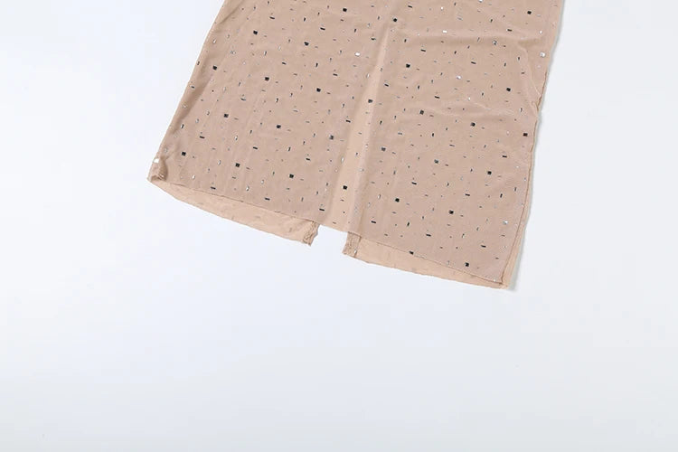 Abito Lungo "Sparkle Mesh" con Strass