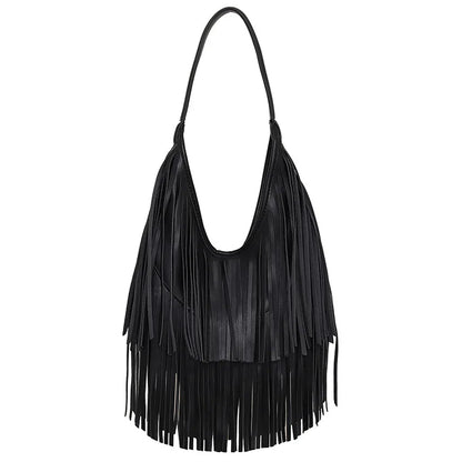 Borsa a Tracolla con Frange in Stile Boho-Chic