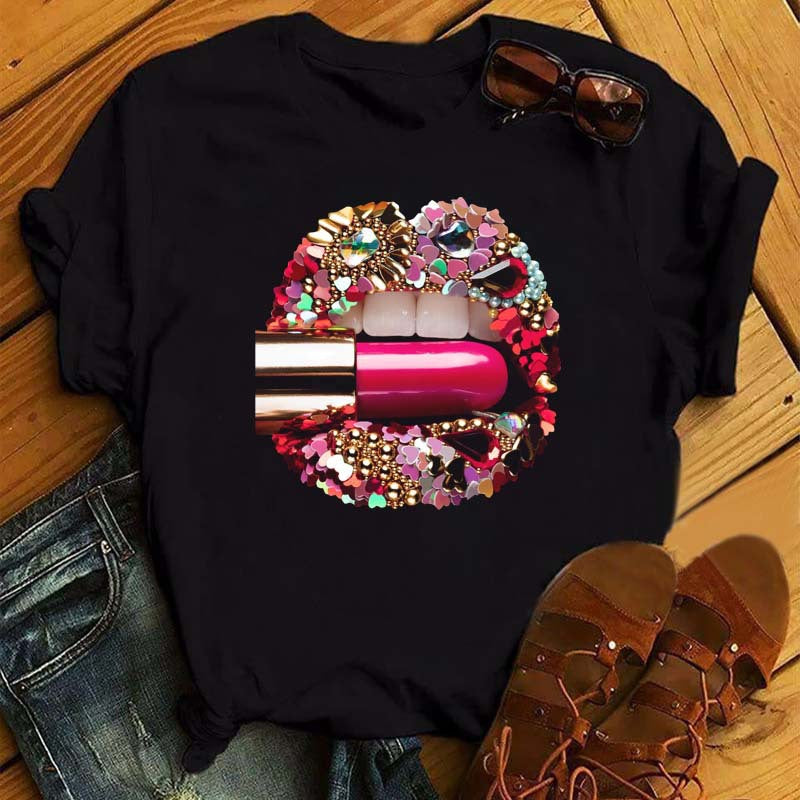 T-shirt Donna "Glam Lips"