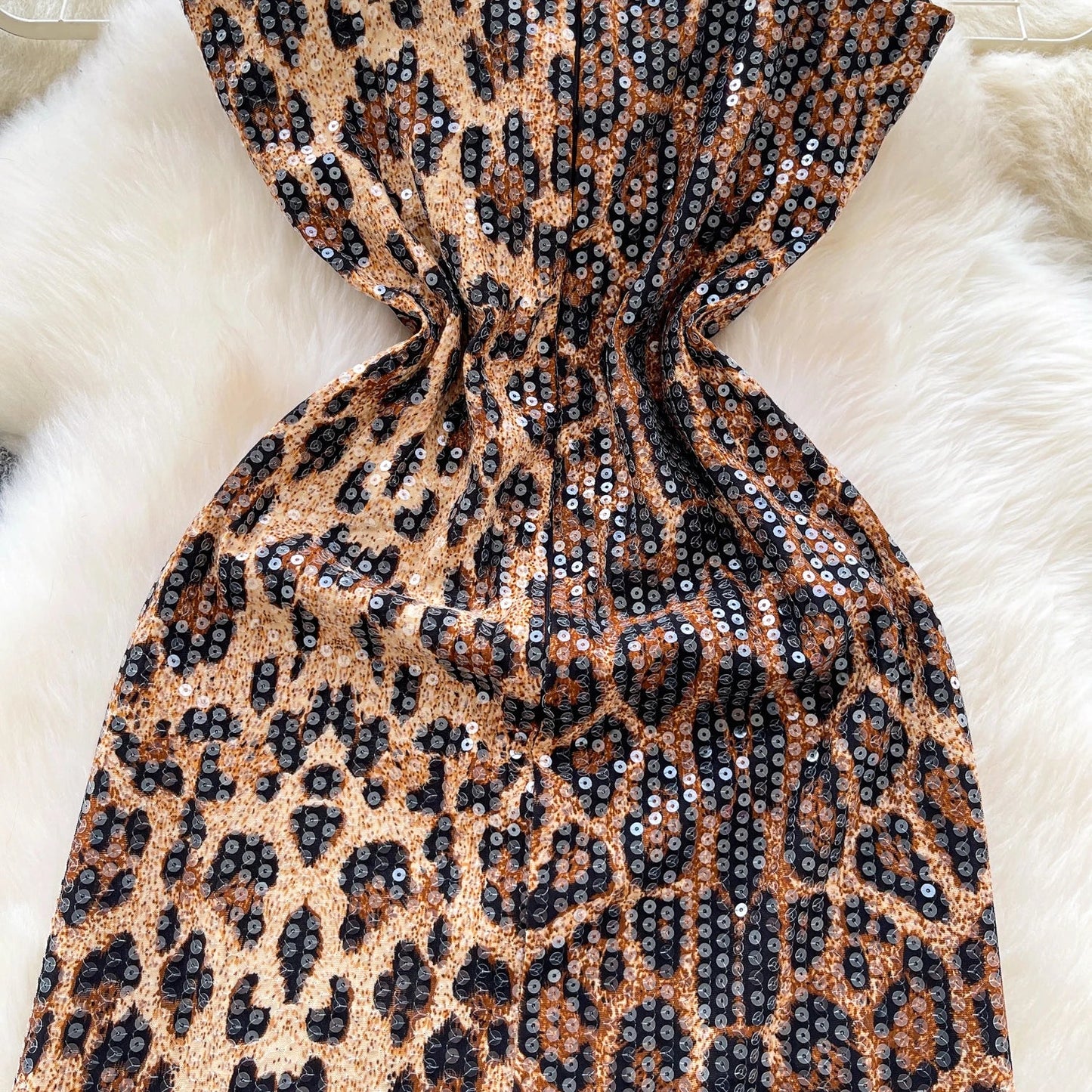 Abito Mini Leopardato con Paillettes - Rosboutiquechic