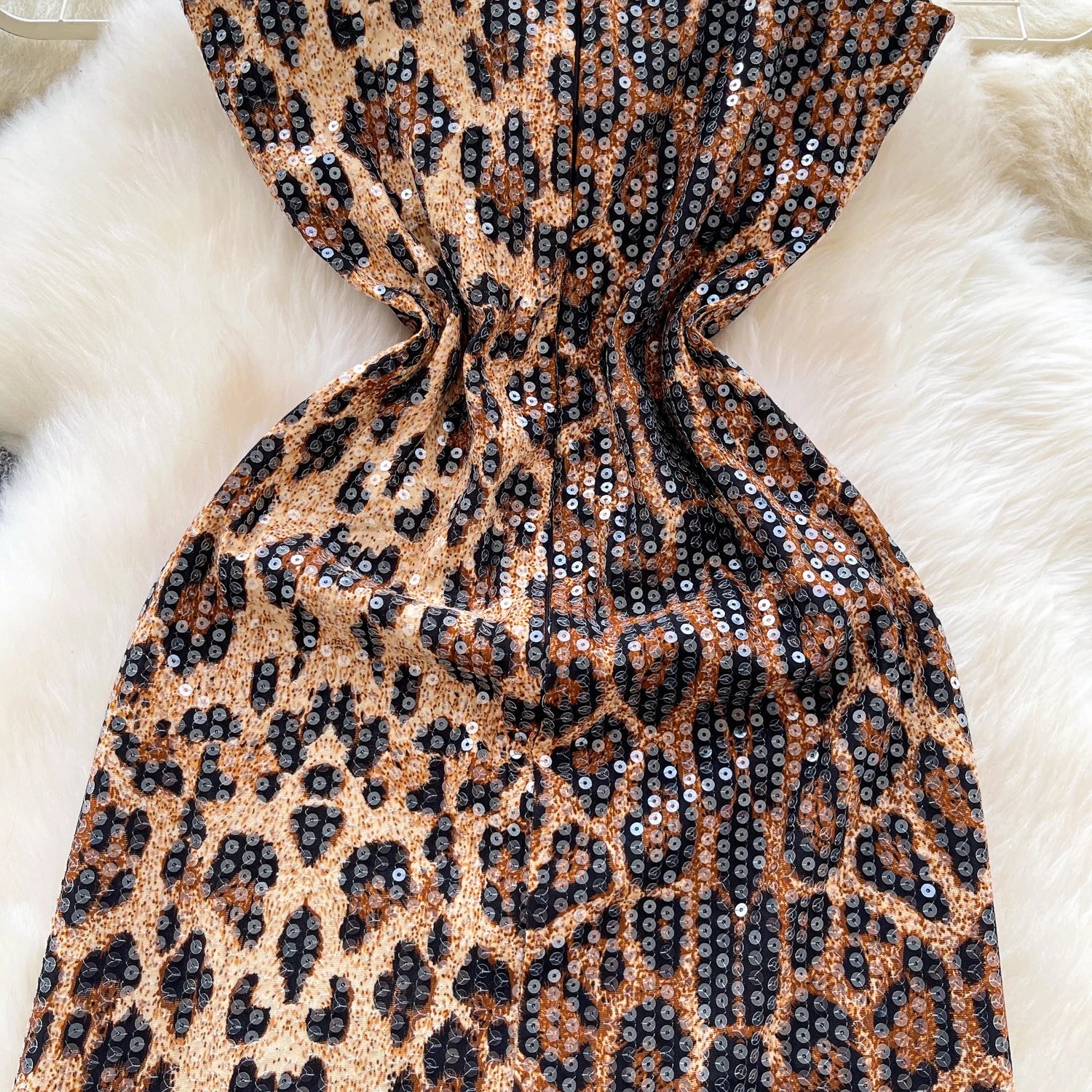 Abito Mini Leopardato con Paillettes - Rosboutiquechic