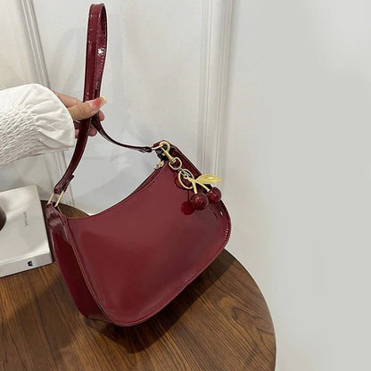 Borsa Baguette Effetto Vernice Elegante - Rosboutiquechic