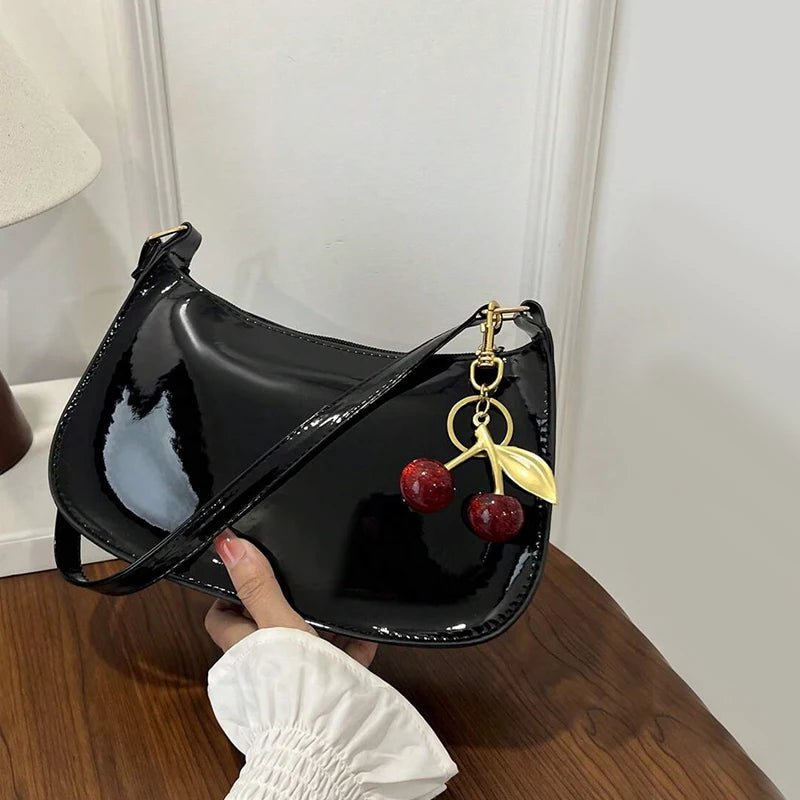 Borsa Baguette Effetto Vernice Elegante - Rosboutiquechic