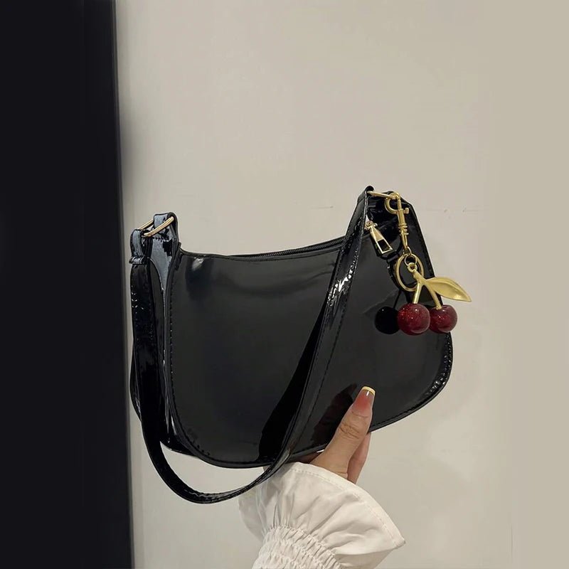 Borsa Baguette Effetto Vernice Elegante - Rosboutiquechic