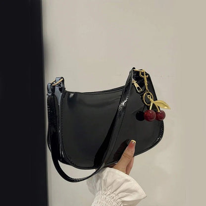 Borsa Baguette Effetto Vernice Elegante - Rosboutiquechic