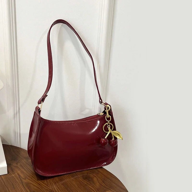 Borsa Baguette Effetto Vernice Elegante - Rosboutiquechic