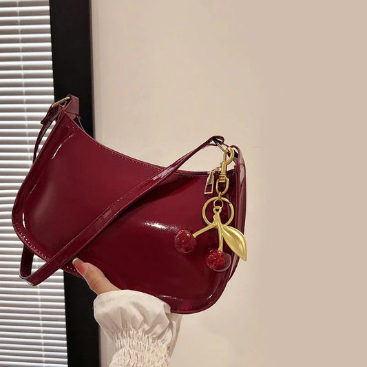 Borsa Baguette Effetto Vernice Elegante - Rosboutiquechic