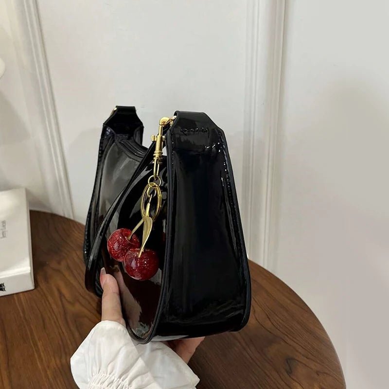 Borsa Baguette Effetto Vernice Elegante - Rosboutiquechic