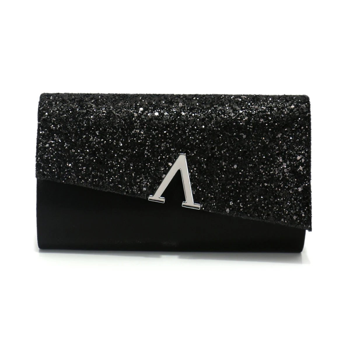Borsa Clutch Rigida Glitter con Chiusura Geometrica - Rosboutiquechic