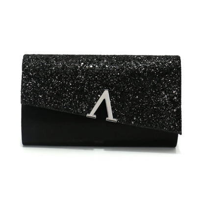 Borsa Clutch Rigida Glitter con Chiusura Geometrica - Rosboutiquechic