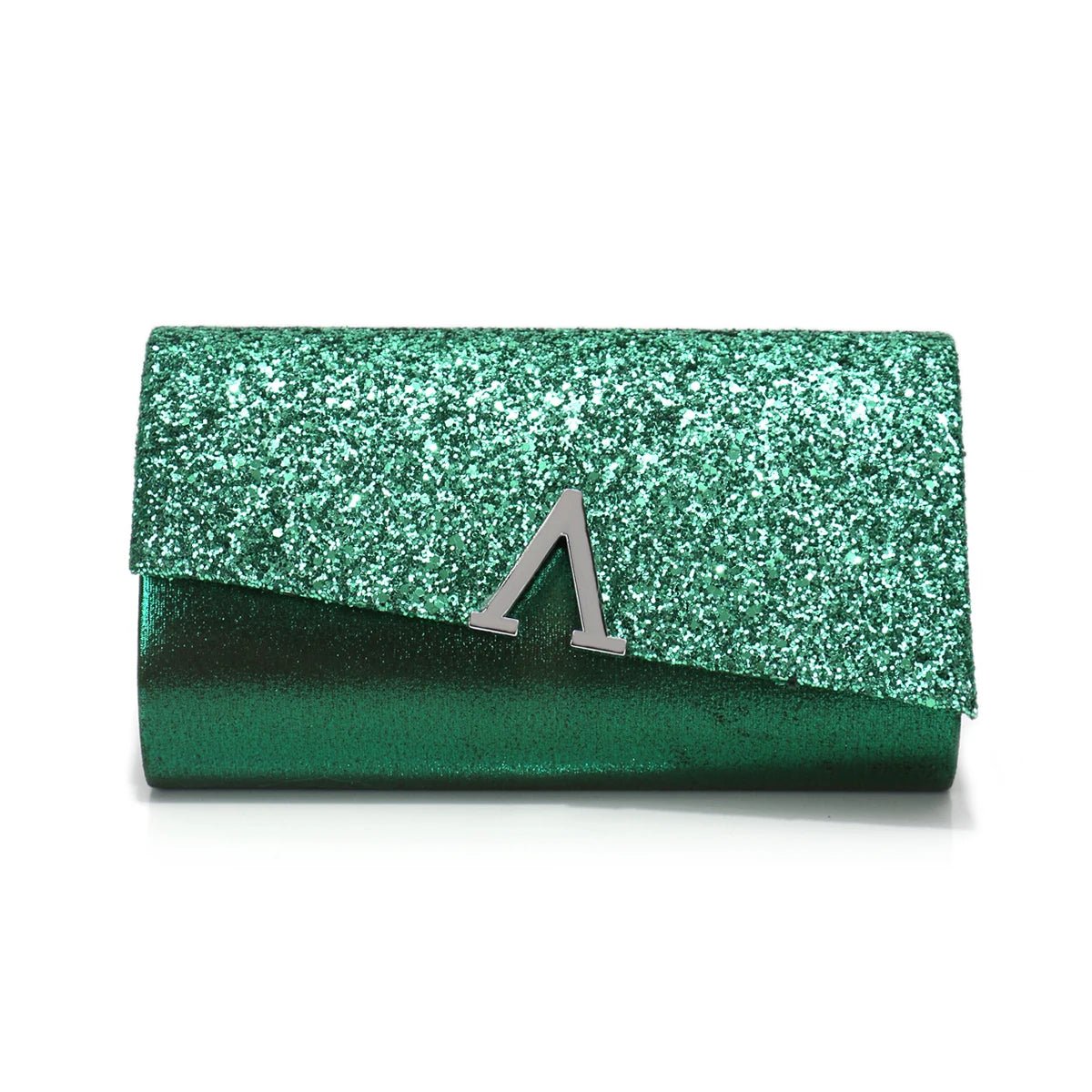 Borsa Clutch Rigida Glitter con Chiusura Geometrica - Rosboutiquechic