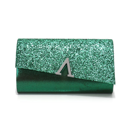 Borsa Clutch Rigida Glitter con Chiusura Geometrica - Rosboutiquechic