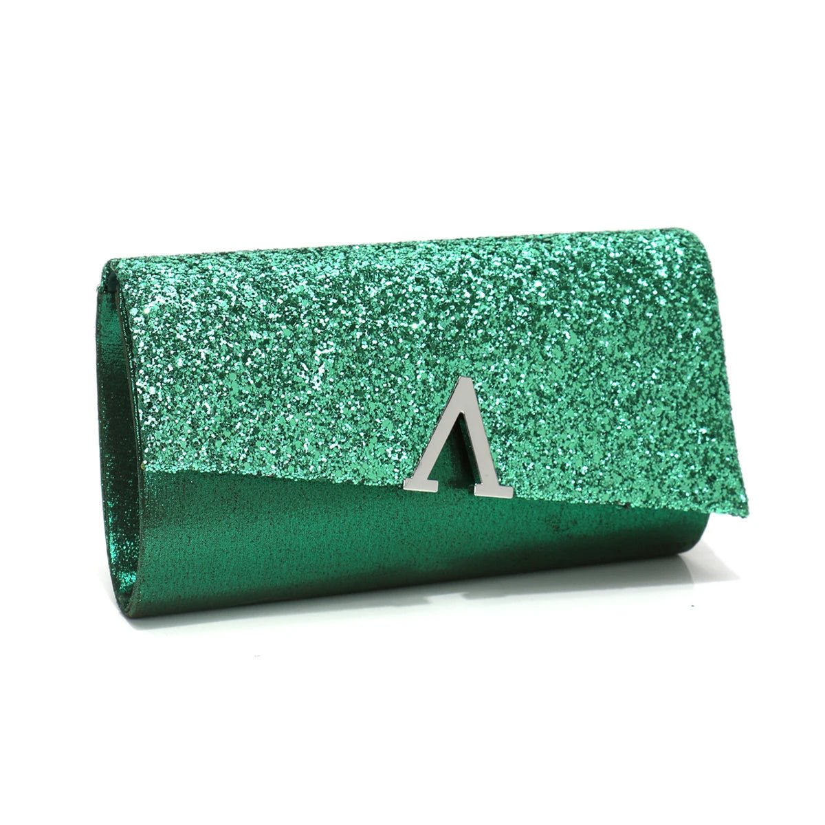 Borsa Clutch Rigida Glitter con Chiusura Geometrica - Rosboutiquechic