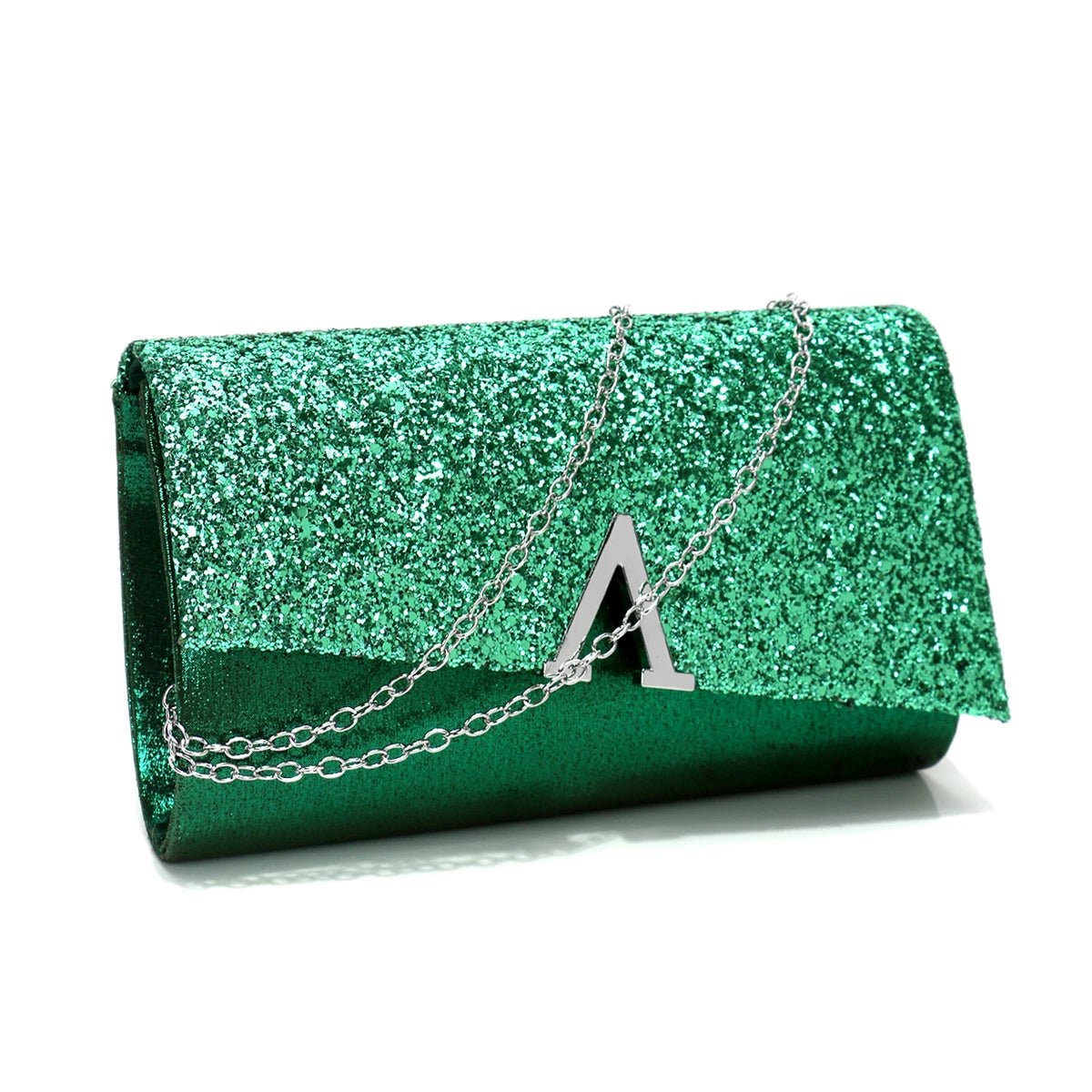 Borsa Clutch Rigida Glitter con Chiusura Geometrica - Rosboutiquechic