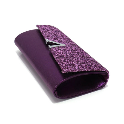 Borsa Clutch Rigida Glitter con Chiusura Geometrica - Rosboutiquechic