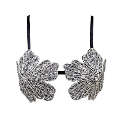 Bralette con strass a conchiglia - Rosboutiquechic